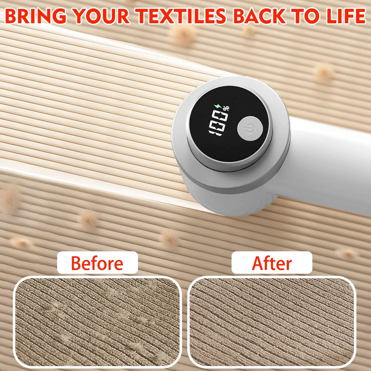 Rechargeable Lint Remover, Fabric Shaver, Lint Shaver for Clothing, Lint Cleaner, Lint Remover Tool, Handheld Electric Lint Remover with 6-Blade Cutter Head, Reusable Battery, Ideal for Clothes & Fabric Care