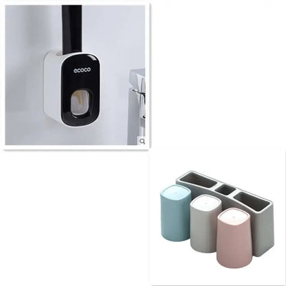 Wall Mounted Automatic Toothpaste Dispenser Set