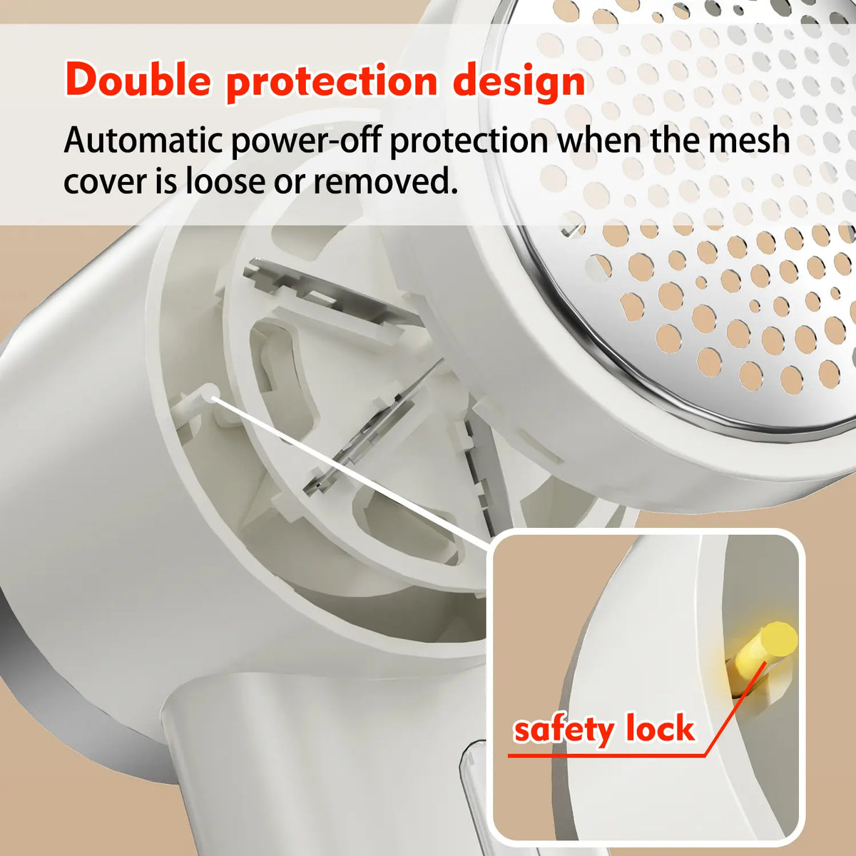 Rechargeable Lint Remover, Fabric Shaver, Lint Shaver for Clothing, Lint Cleaner, Lint Remover Tool, Handheld Electric Lint Remover with 6-Blade Cutter Head, Reusable Battery, Ideal for Clothes & Fabric Care