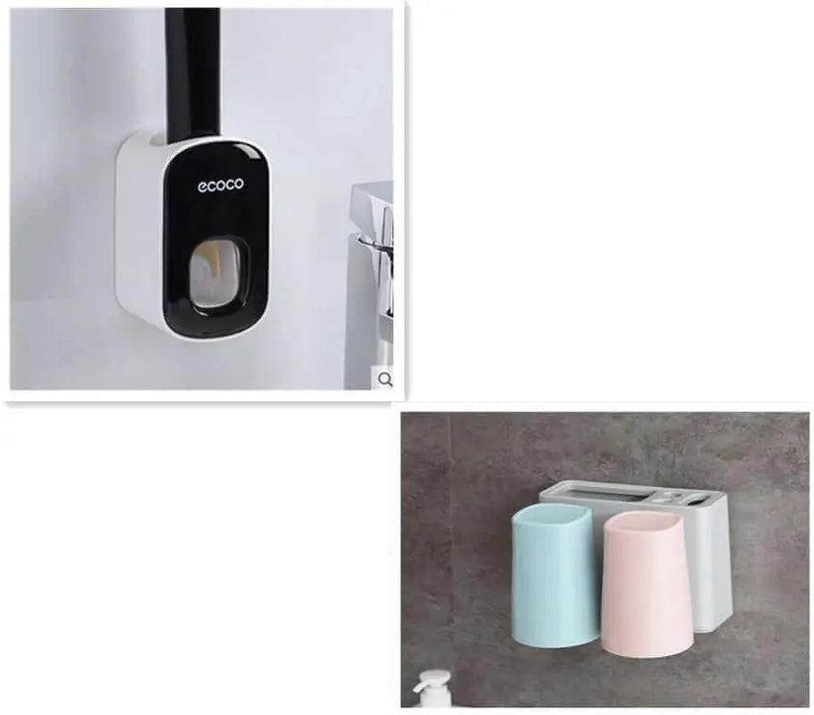 Wall Mounted Automatic Toothpaste Dispenser Set