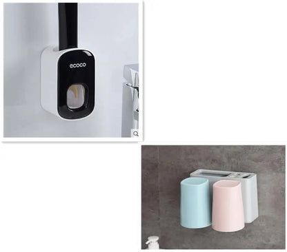 Wall Mounted Automatic Toothpaste Dispenser Set