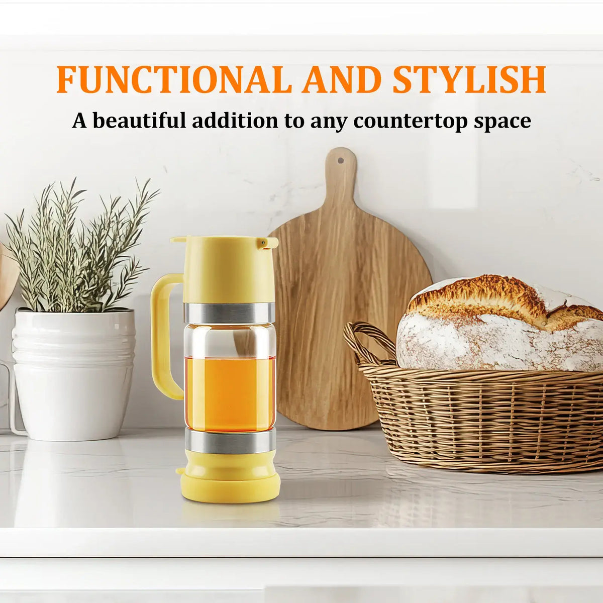 Professional Glass Honey Dispenser with Handle - Leak-Free, No Drip Design for Honey, Maple Syrup, and Nectar - Easy to Refill and Clean, Keeps Honey Fresh - Essential Kitchen Accessory