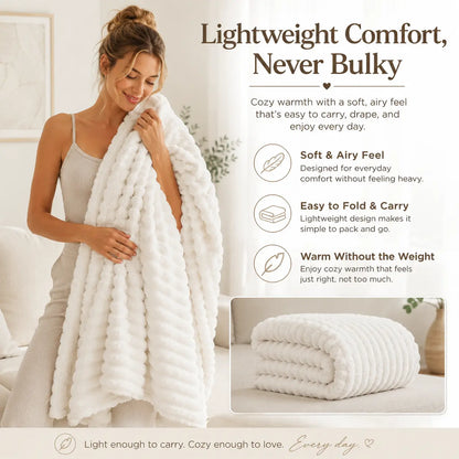Ufist Premium Soft Lightweight Throw Blanket - Elegant Home Decor for Couch and Bed, Plush Warmth for All Seasons, Ideal Gift for Men and Women