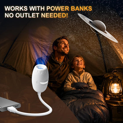 Galaxy Projector Night Light - 2-in-1 USB Starry Sky Lamp for Children